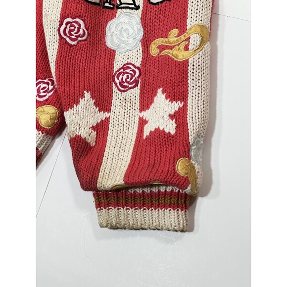 VTG NO! The Jeans Revolt One Size Embroidered Sweater Circus Dream Pink Red RARE - Picture 13 of 16